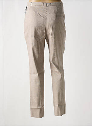 Pantalon droit tissage popeline beige SAINT HILAIRE femme