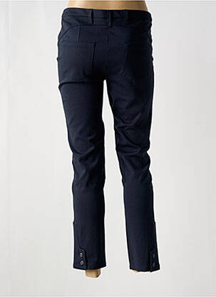 Pantalon slim tissage popeline bleu MYRINE femme