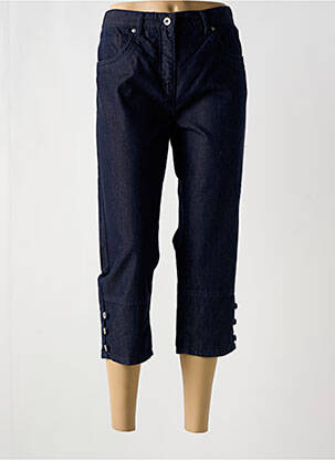 Pantacourt coupe droite bleu JENSEN femme