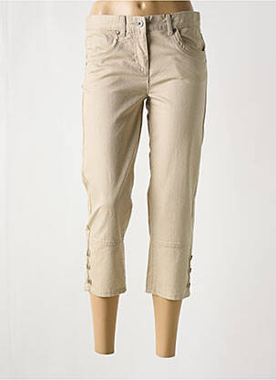 Pantacourt coupe droite beige JENSEN femme