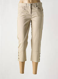 Pantacourt coupe droite beige JENSEN femme