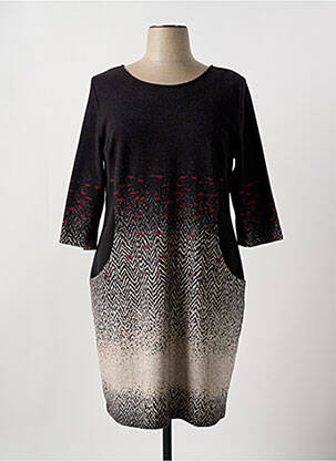 Robe mi-longue noir ETICI pour femme