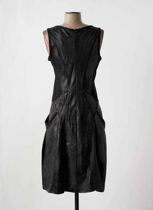 Robe mi-longue sans manche sans manche noir 3322 femme