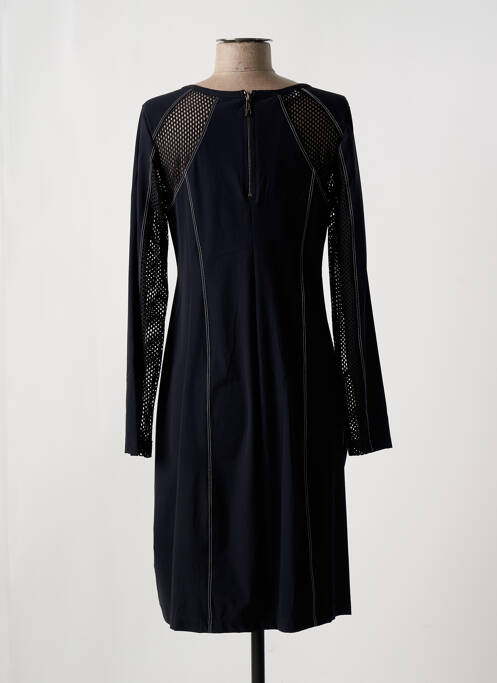 Robe mi-longue manches longues manches longues noir MC PLANET femme