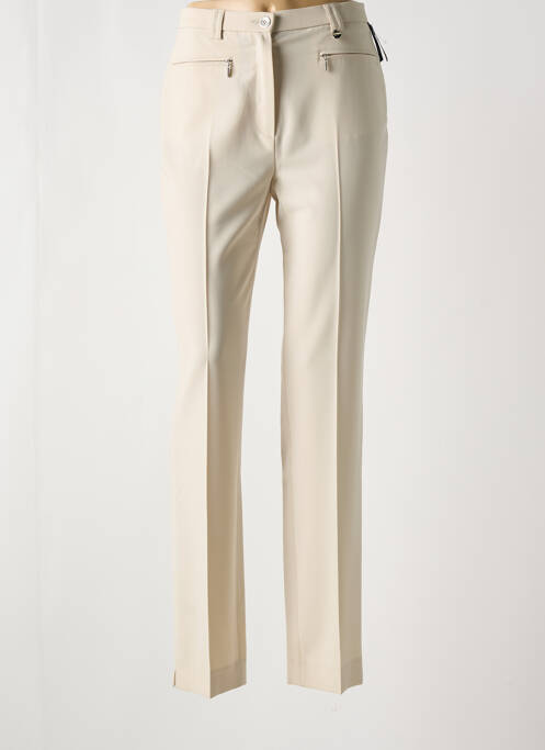 Pantalon droit tissage popeline beige SAINT HILAIRE femme