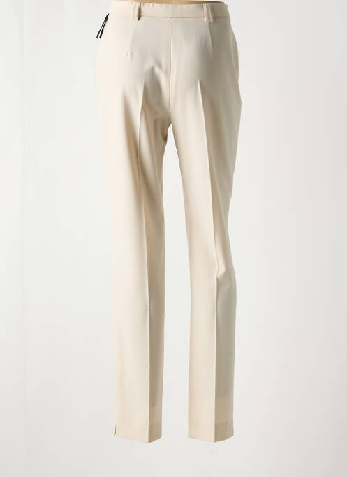 Pantalon droit tissage popeline beige SAINT HILAIRE femme