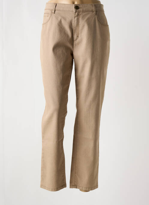 Pantalon droit marron SAINT HILAIRE pour femme