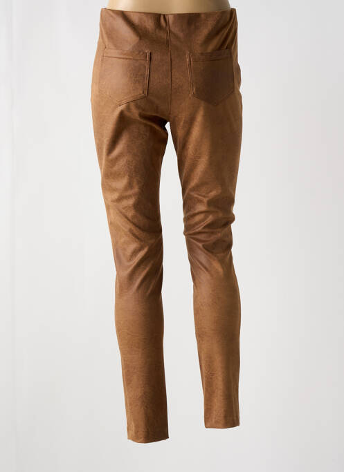 Pantalon slim marron LAUREN VIDAL pour femme
