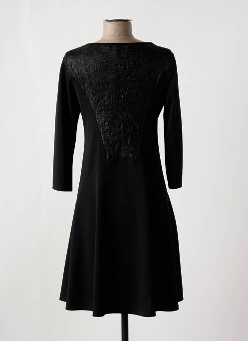 Robe mi-longue noir 3322 pour femme