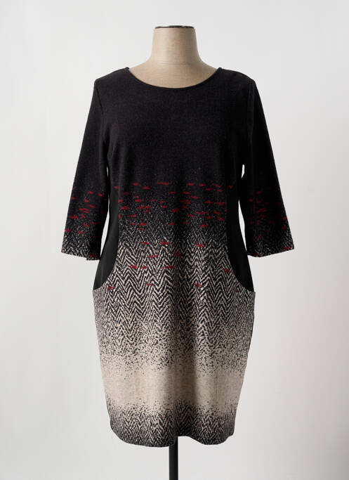 Robe mi-longue noir ETICI pour femme