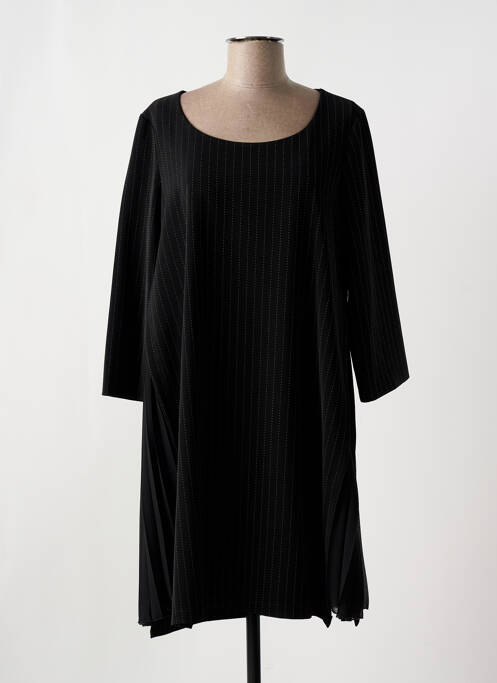 Robe mi-longue noir LAUREN VIDAL pour femme