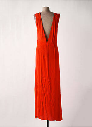 Robe longue coupe fluide fines bretelles orange KARMA KOMA femme