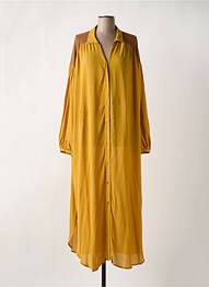 Robe longue manches longues manches longues jaune WILD femme