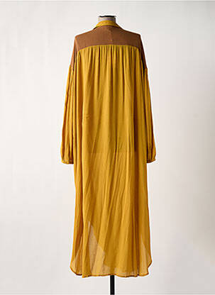 Robe longue manches longues manches longues jaune WILD femme