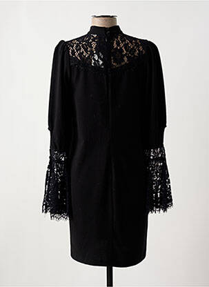 Robe mi-longue manches longues manches longues noir BELAIR femme