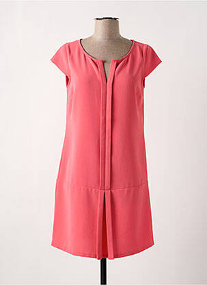 Robe courte manches courtes manches courtes rose I.CODE (By IKKS) femme