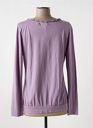 Top col rond manches longues violet BELLEROSE femme