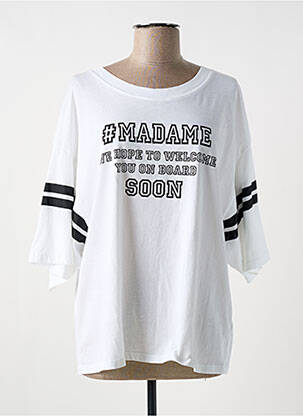 T-shirt imprimé fantaisie manches courtes blanc LIV BERGEN femme