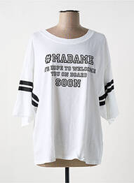 T-shirt imprimé fantaisie manches courtes blanc LIV BERGEN femme