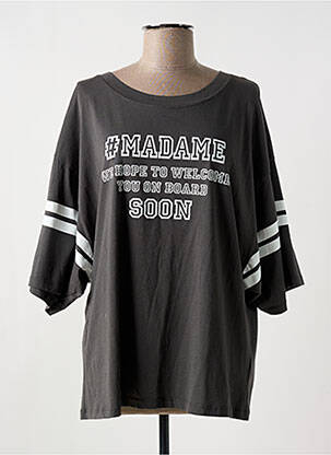 T-shirt imprimé fantaisie manches courtes gris LIV BERGEN femme