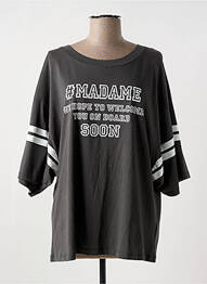 T-shirt imprimé fantaisie manches courtes gris LIV BERGEN femme