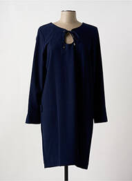 Robe mi-longue manches longues manches longues bleu STELLA FOREST femme