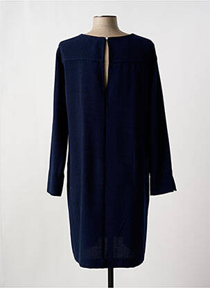 Robe mi-longue manches longues manches longues bleu STELLA FOREST femme