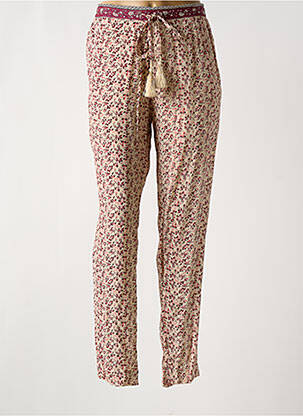 Pantalon droit taille élastique beige STELLA FOREST femme