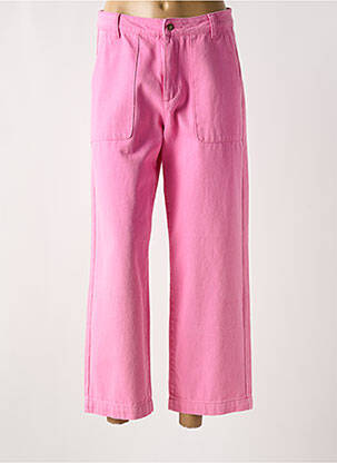 Pantalon droit poches rose WILD femme
