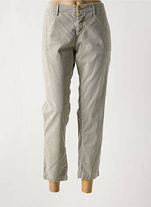 Pantalon 7/8 fermeture zippée sous rabat boutonné gris BELLEROSE femme