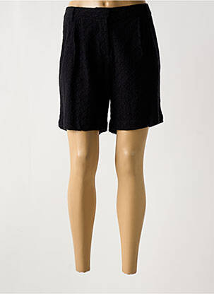 Short fermeture zippée sous rabat avec crochet noir STELLA FOREST femme