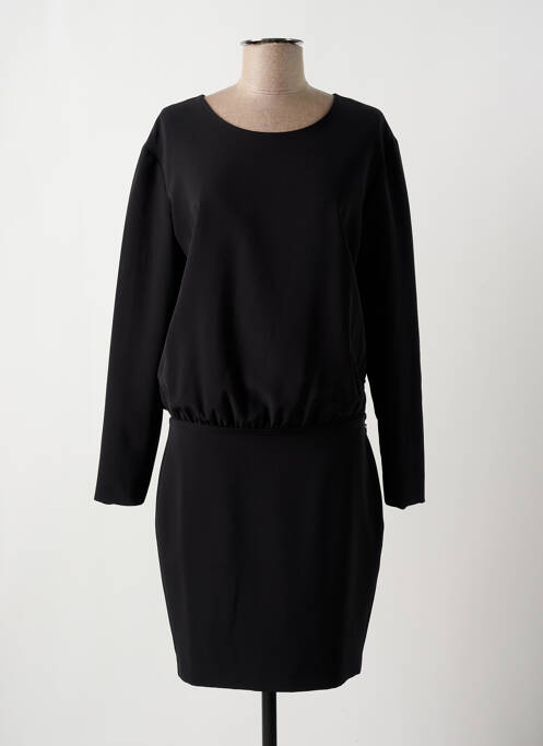 Robe mi-longue manches longues manches longues noir SET femme