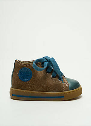 Bottillons nubuck bout rond marron FALCOTTO garçon