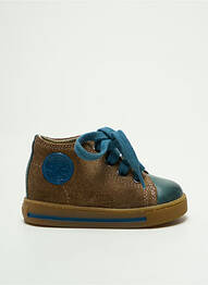 Bottillons nubuck bout rond marron FALCOTTO garcon