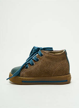 Bottillons nubuck bout rond marron FALCOTTO garçon
