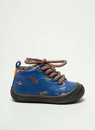 Bottillons tissage satiné bout rond bleu STONES AND BONES garcon