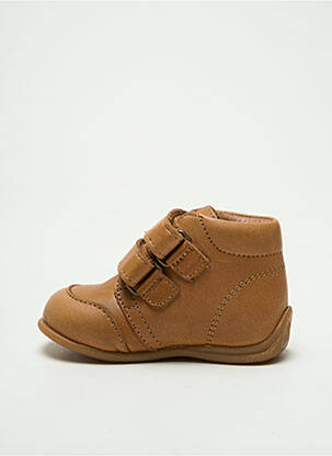 Bottillons tissage satiné bout rond marron BISGAARD enfant