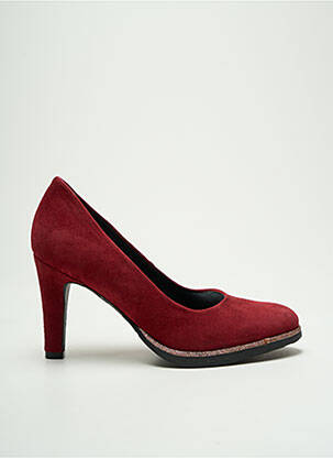 Escarpins nubuck talon de 7 à 9cm rouge MYMA femme