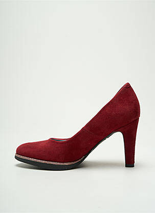 Escarpins nubuck talon de 7 à 9cm rouge MYMA femme