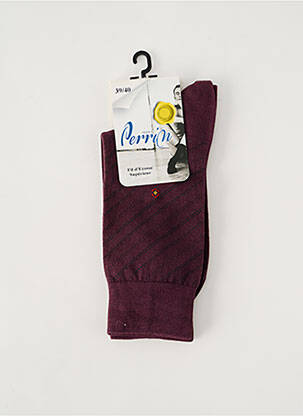 Chaussettes stretch violet PERRIN homme