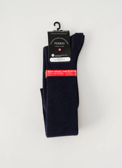 Chaussettes bleu PERRIN pour homme