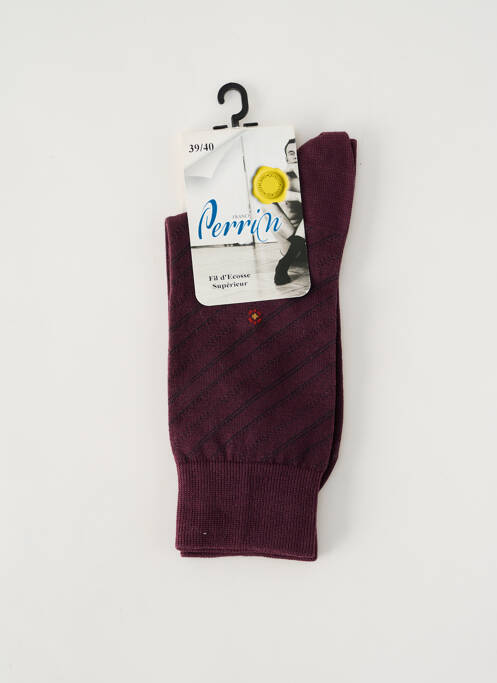 Chaussettes violet PERRIN pour homme