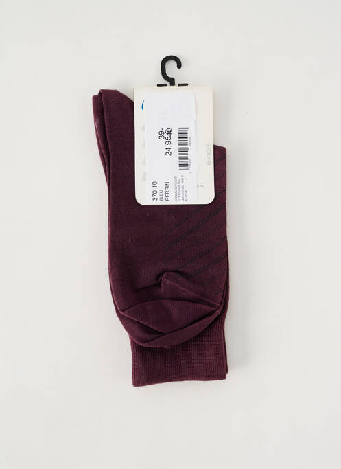 Chaussettes violet PERRIN pour homme