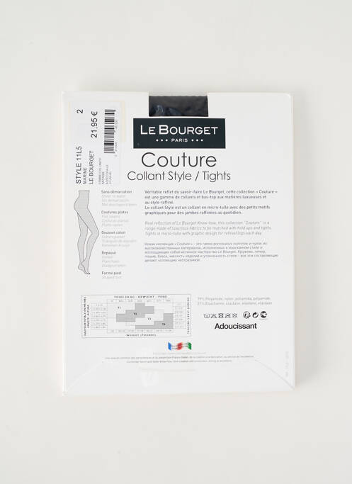 Collants bleu LE BOURGET pour femme