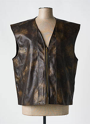 Gilet sans manche coupe droite marron NOISY MAY femme