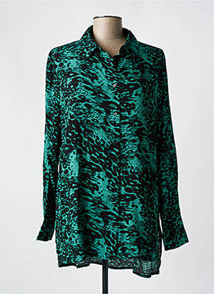 Chemisier imprimé fantaisie manches longues vert ONLY CARMAKOMA femme