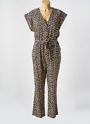 Combi-pantalon manches courtes manches courtes beige PIECES femme