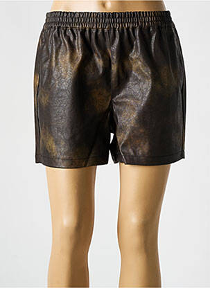 Short coupe droite marron NOISY MAY femme