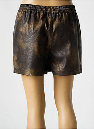 Short coupe droite marron NOISY MAY femme