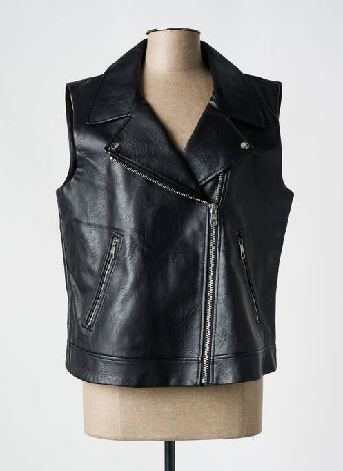 Veste simili cuir noir ONLY CARMAKOMA pour femme